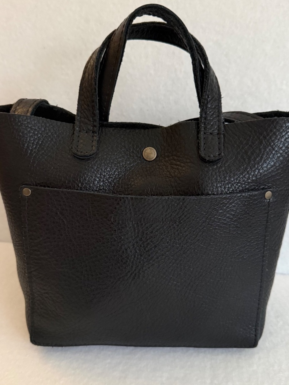 EUC Portland Leather Goods PLG Pebbled Black Mini Crossbody Classic - Picture 2 of 14